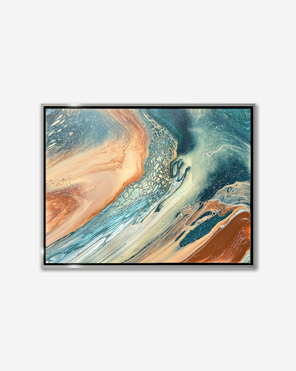 AQUA MIRAGE — Framed Canvas Print