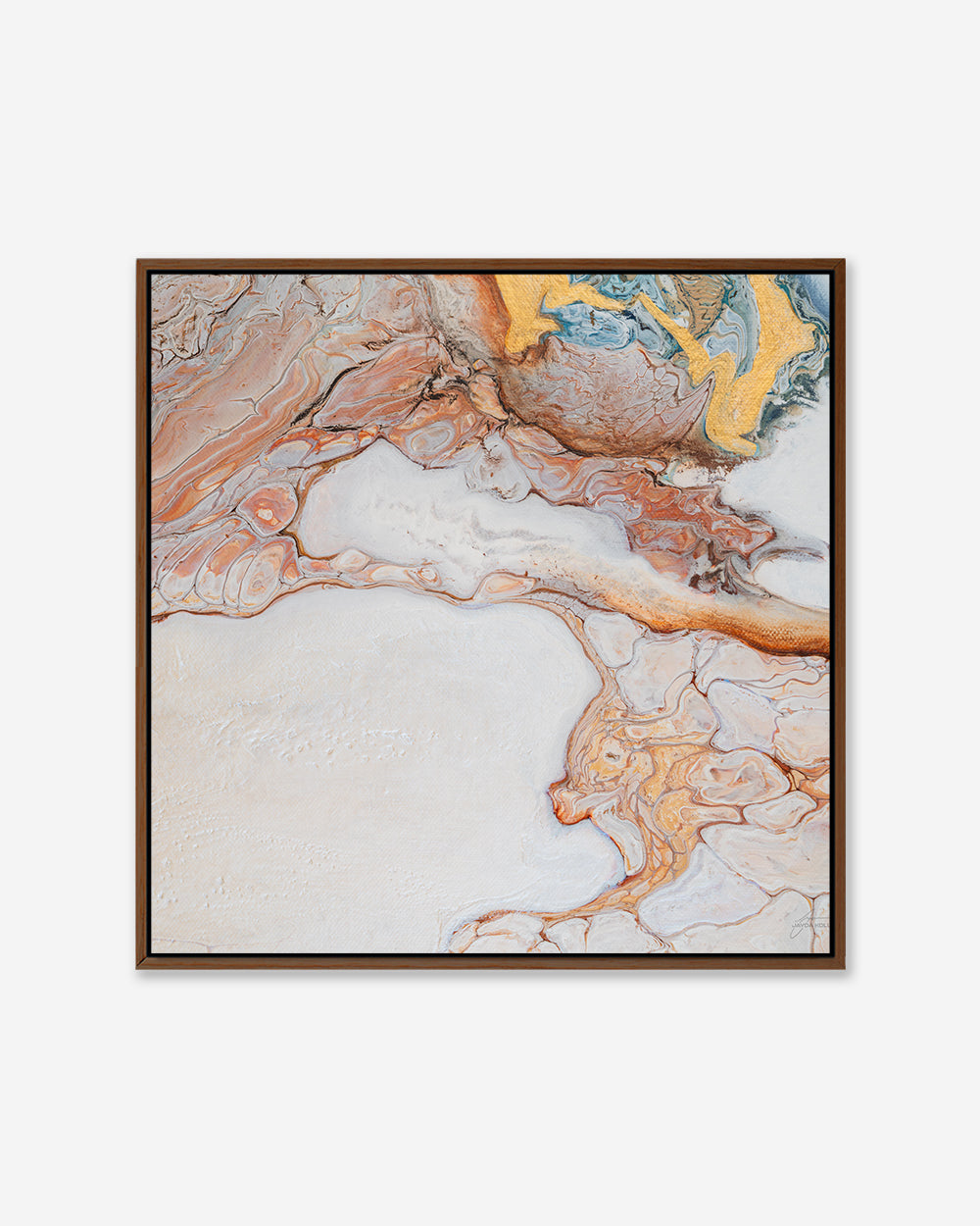 Opal Oasis — Square Framed Canvas Print