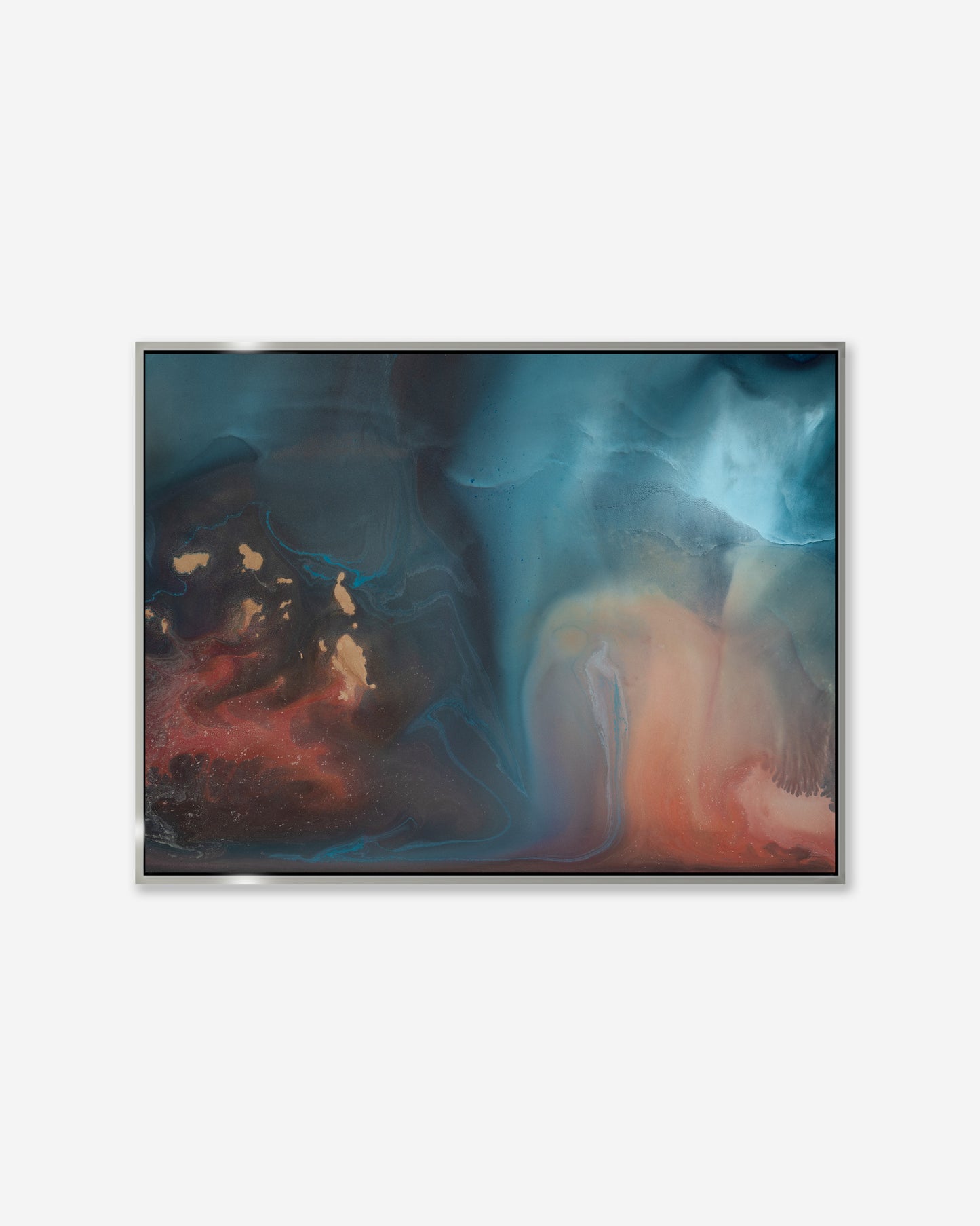 Luminal Drift — Framed Canvas Print
