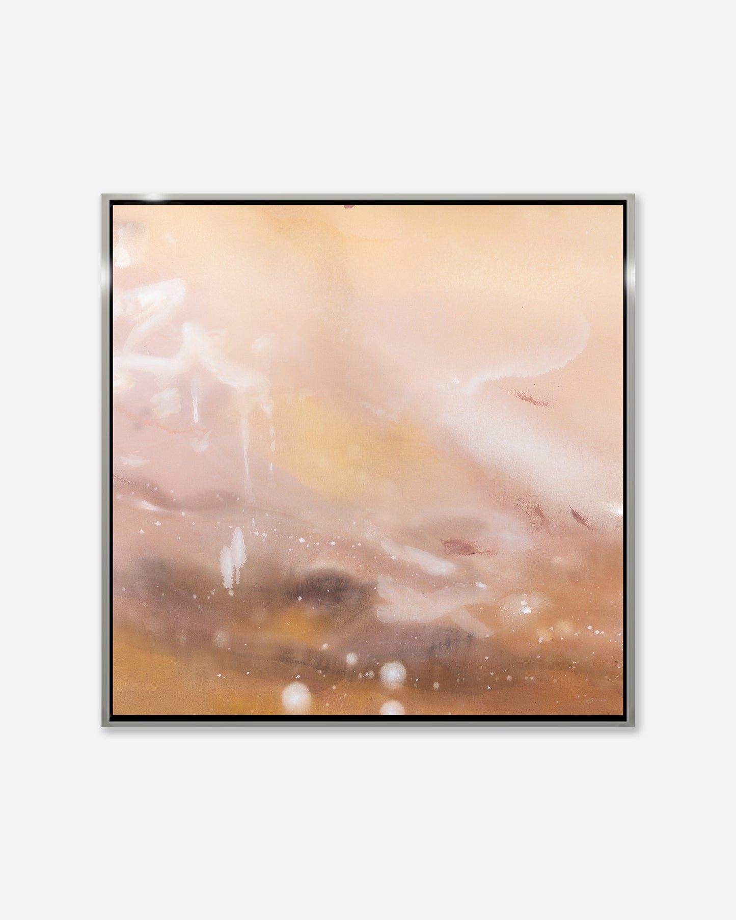 Desert Bloom — Square Framed Canvas Print