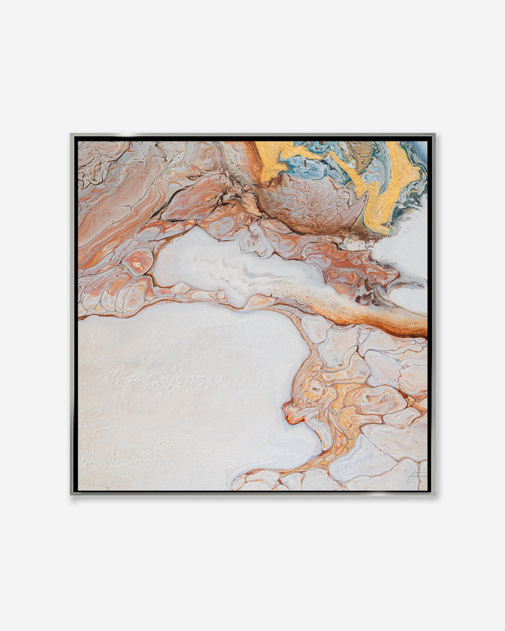 Opal Oasis — Square Framed Canvas Print