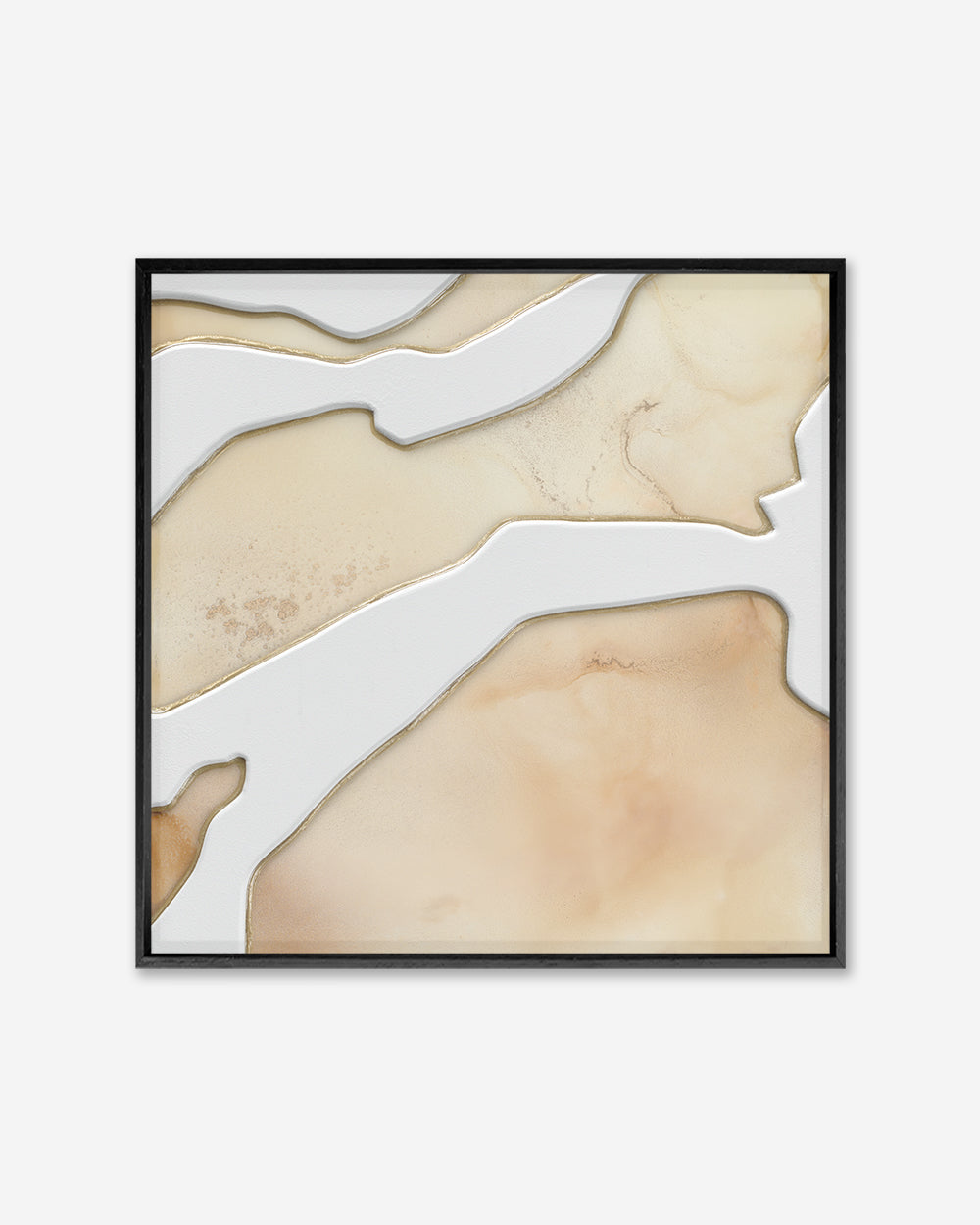 IVORY REVERIE — Square Framed Canvas Print