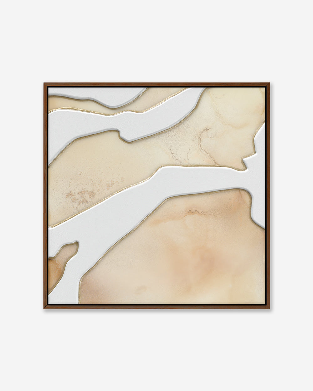 IVORY REVERIE — Square Framed Canvas Print