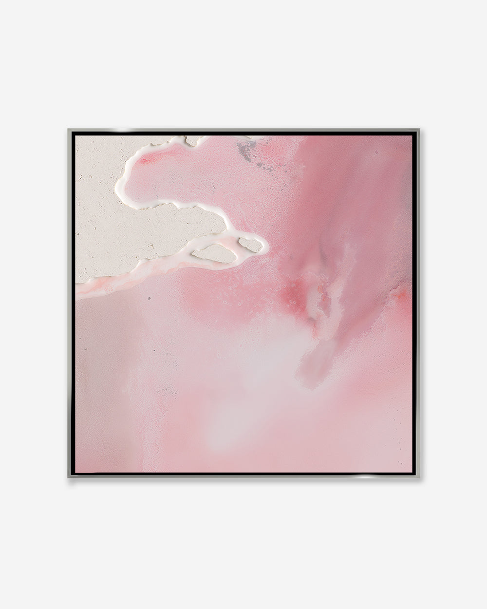 PINK SALT LAKE — Square Framed Canvas Print