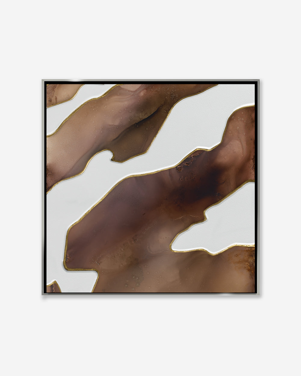 UMBER REVERIE — Square Framed Canvas Print