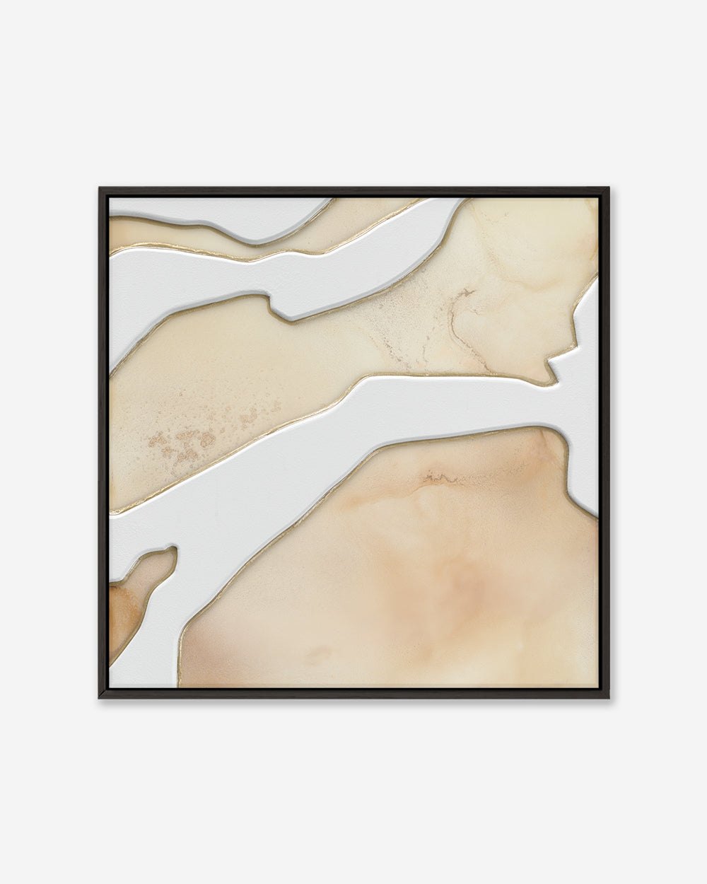 IVORY REVERIE — Square Framed Canvas Print
