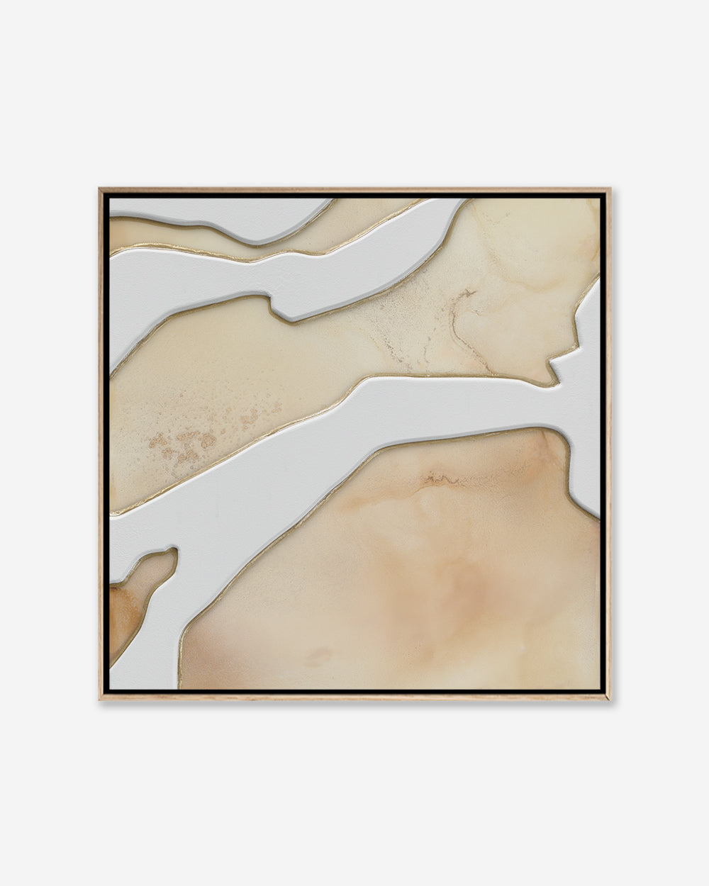 IVORY REVERIE — Square Framed Canvas Print