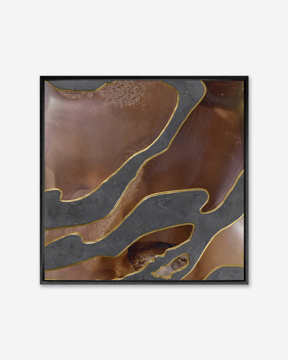 SEPIA — Square Framed Canvas Print