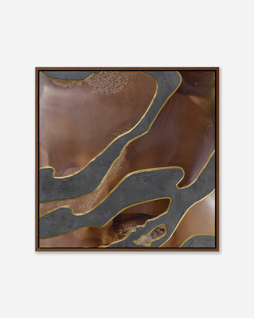 SEPIA — Square Framed Canvas Print
