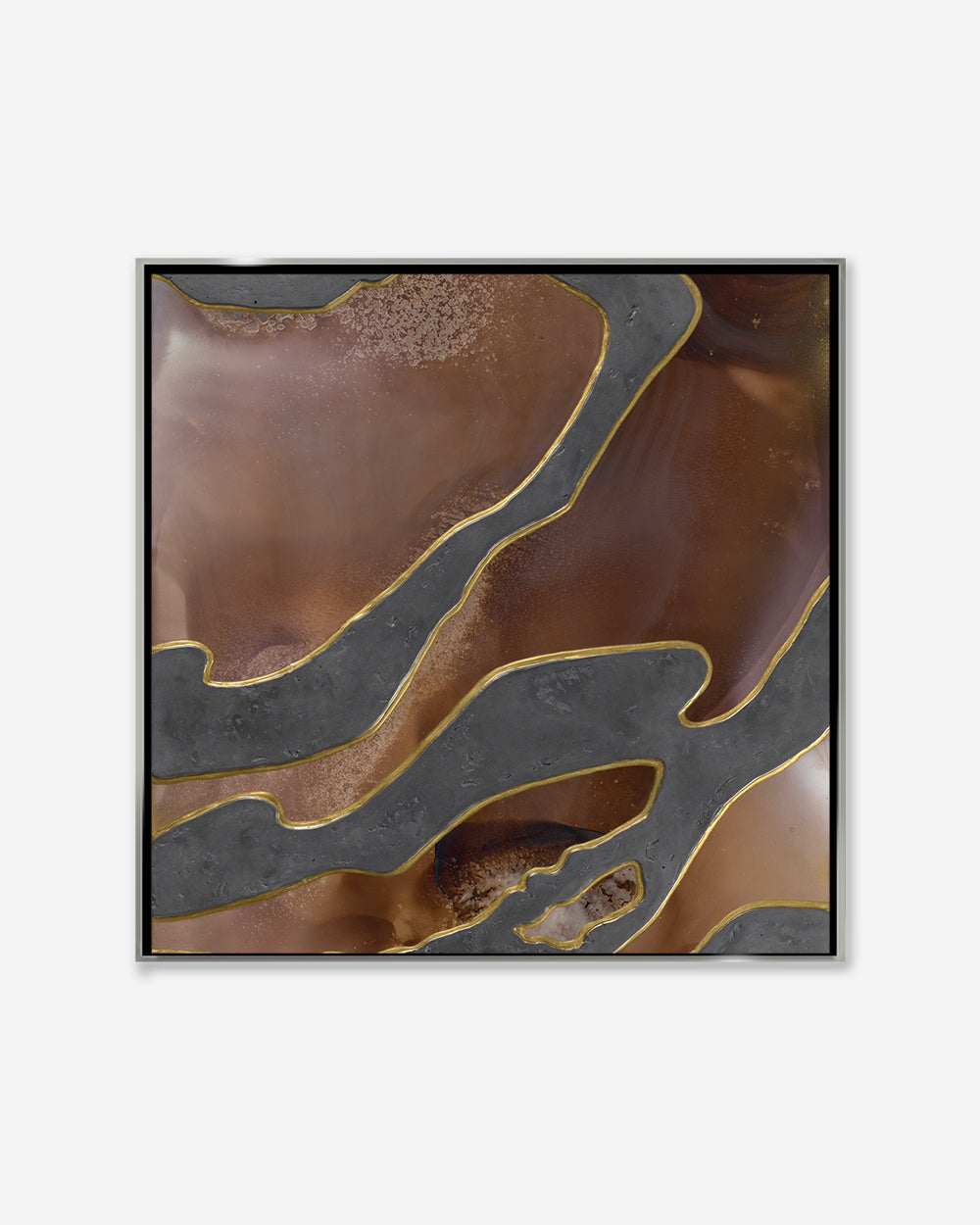 SEPIA — Square Framed Canvas Print
