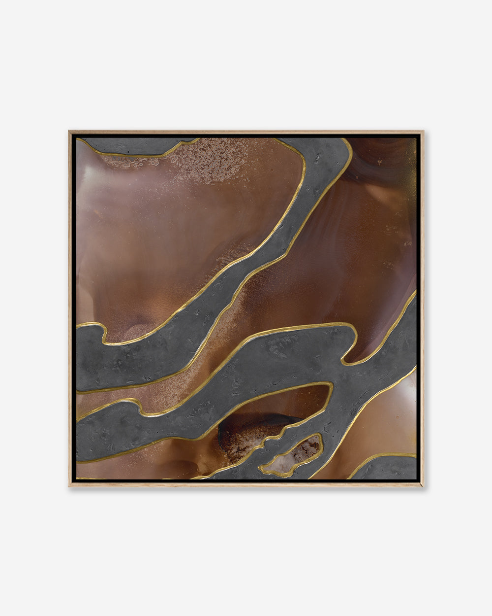 SEPIA — Square Framed Canvas Print