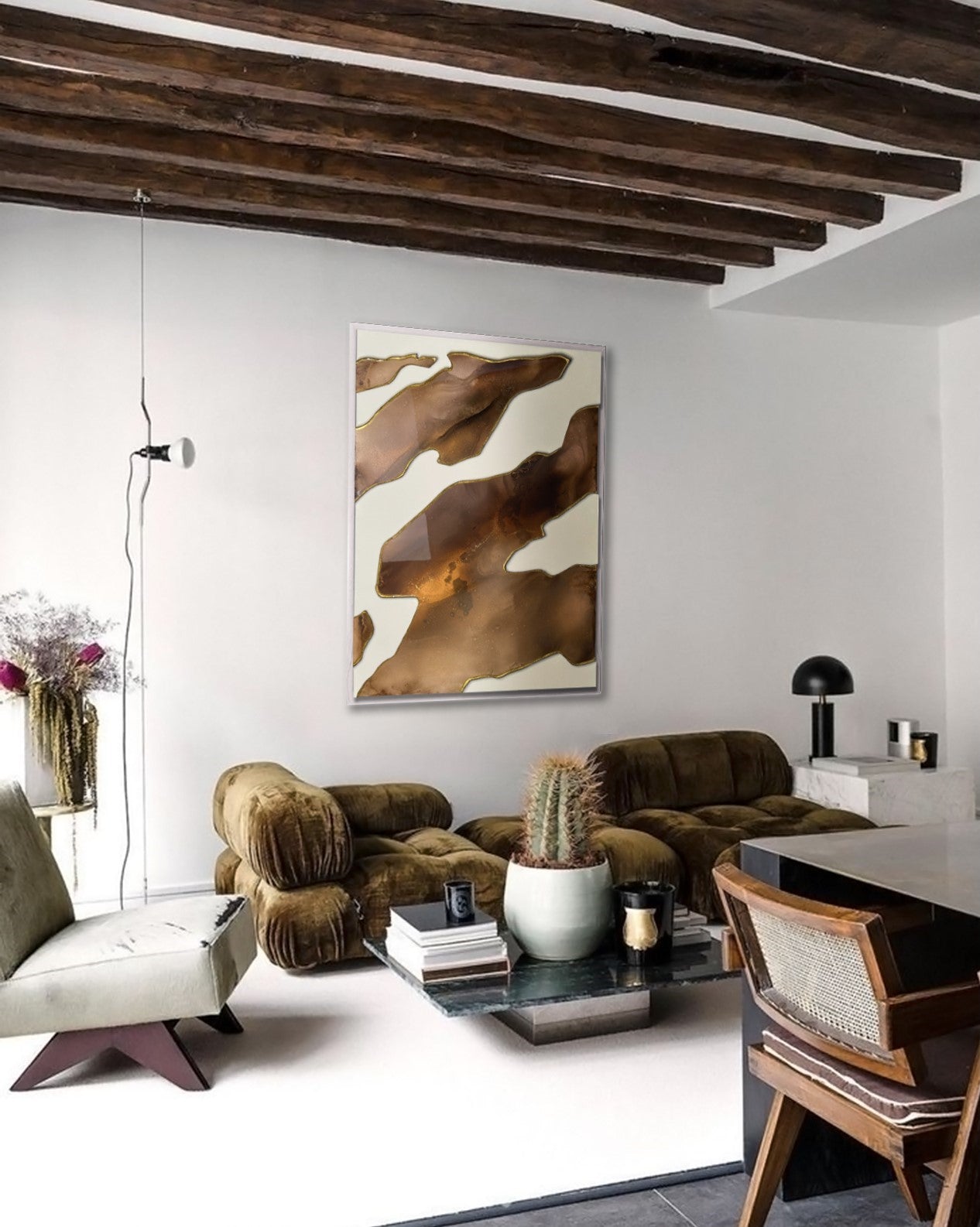 SEPIA — Framed Canvas Print