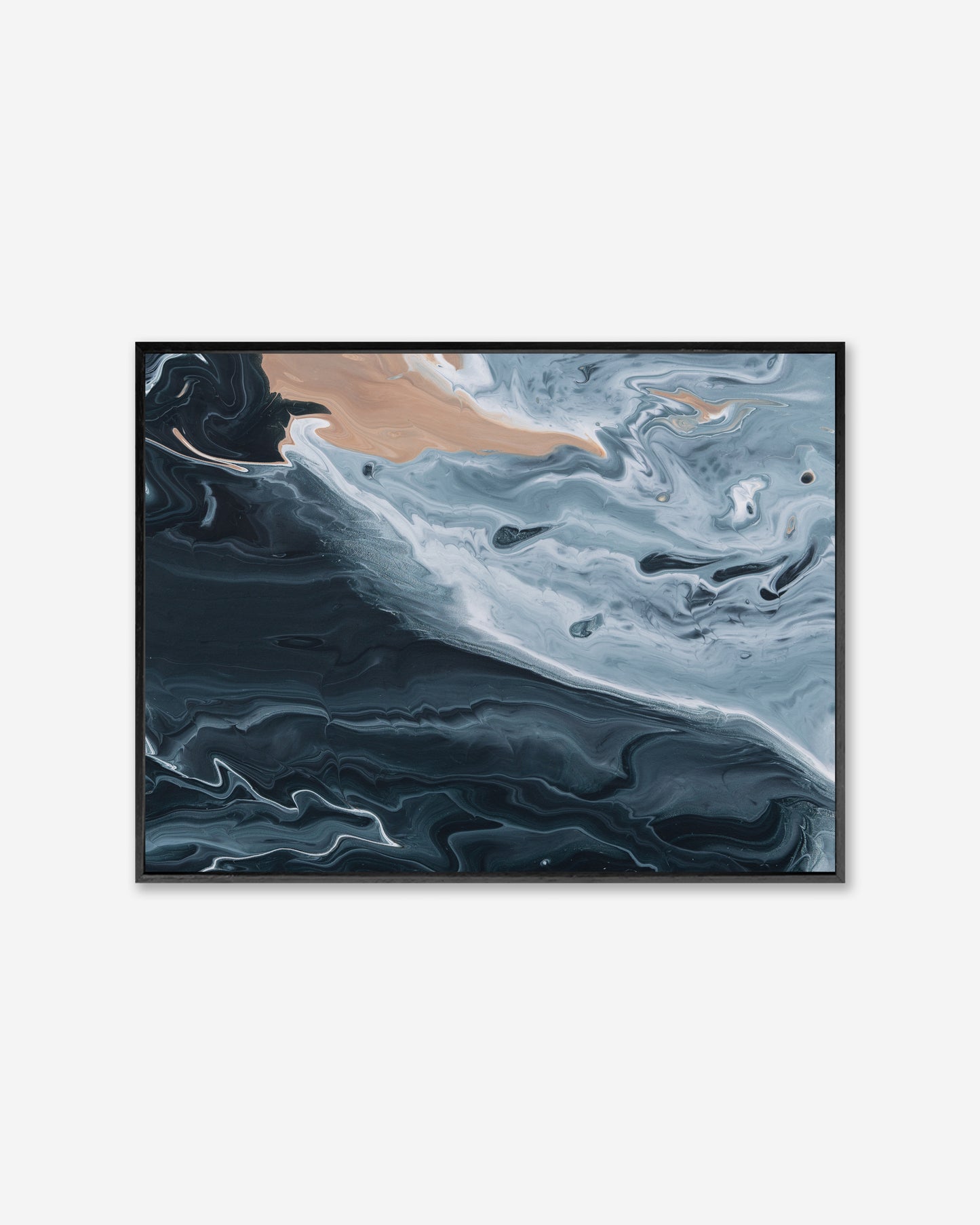Dunes and Deep— Framed Canvas Print