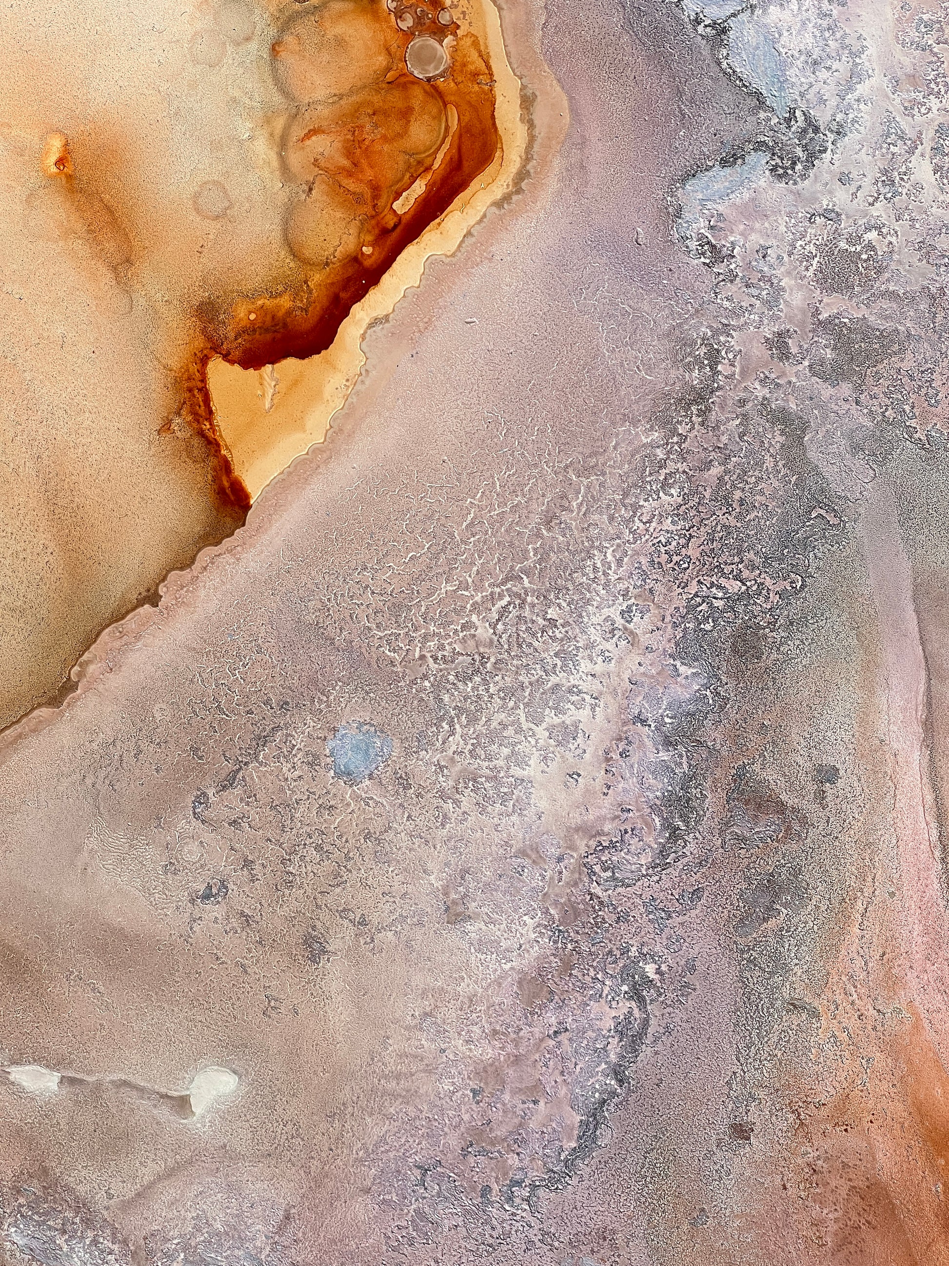 Close-up of a textured surface with brown and beige colors