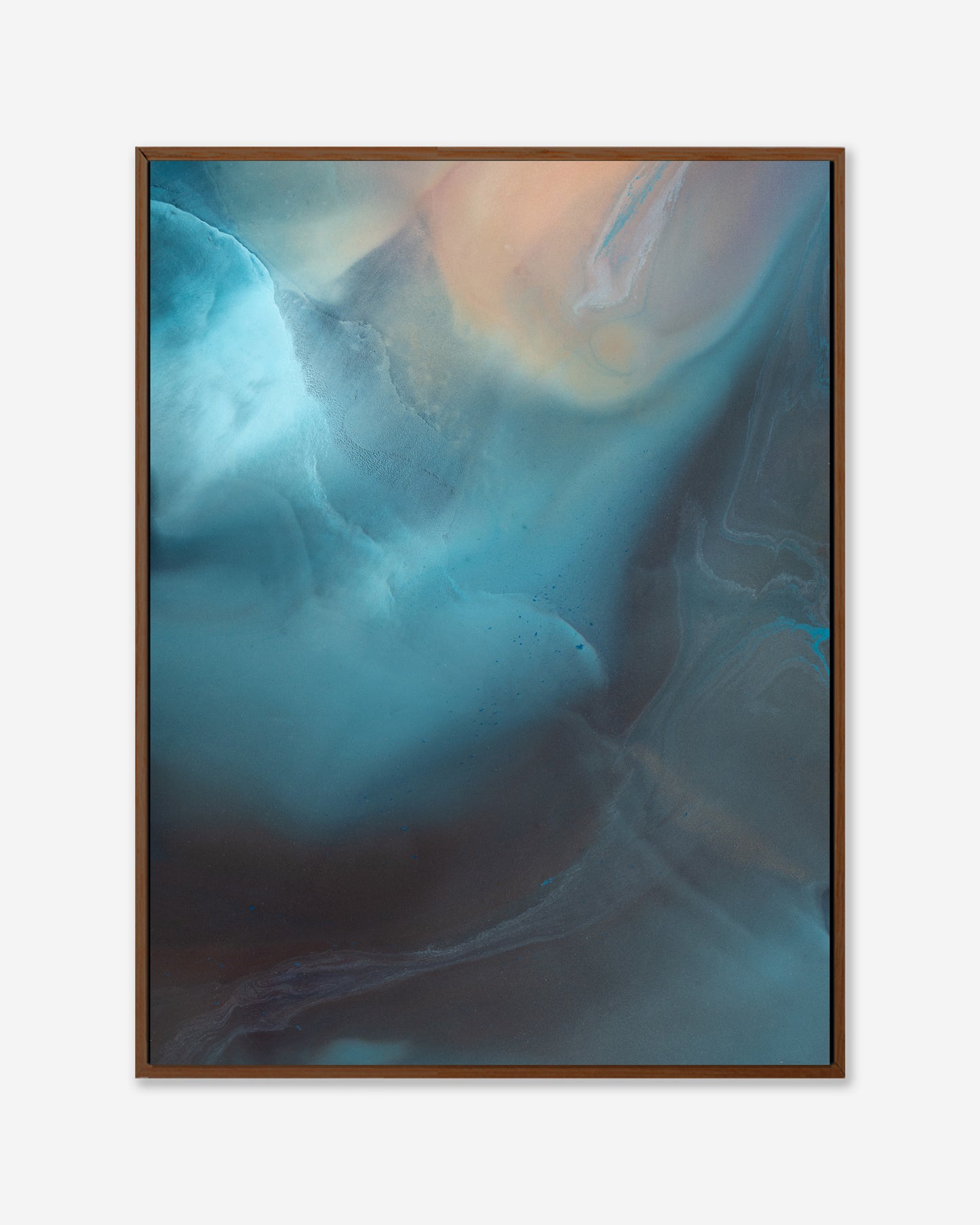 Dusk Over Water — Framed Canvas Print