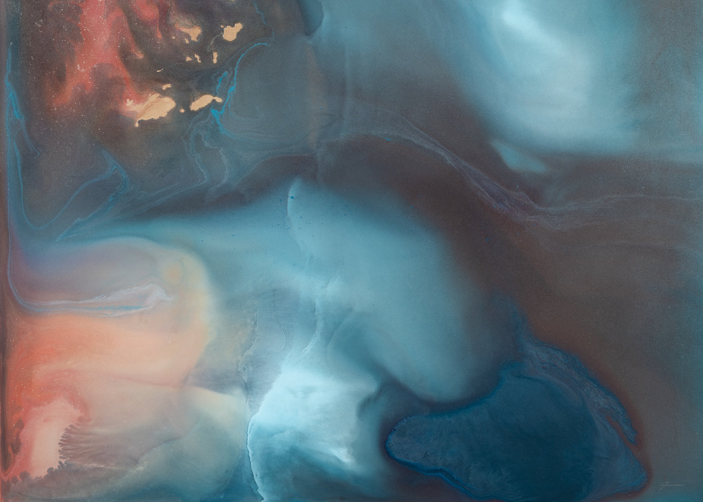 Celestial Veil  — Framed Canvas Print