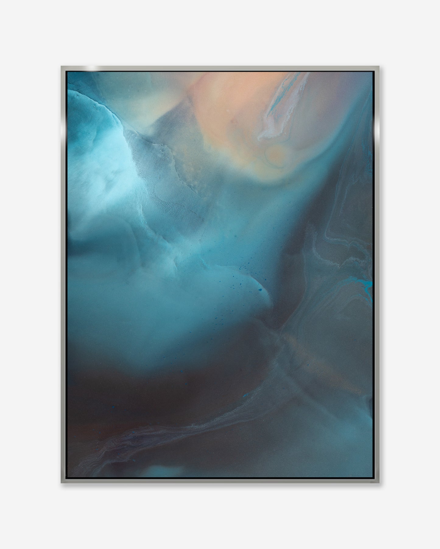 Dusk Over Water — Framed Canvas Print