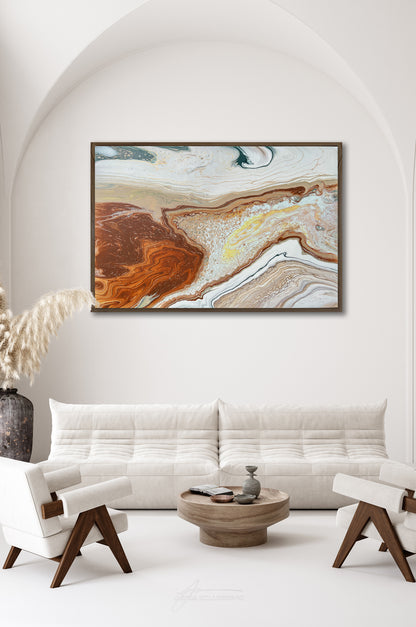 DESERT MIRAGE — Framed Canvas Print