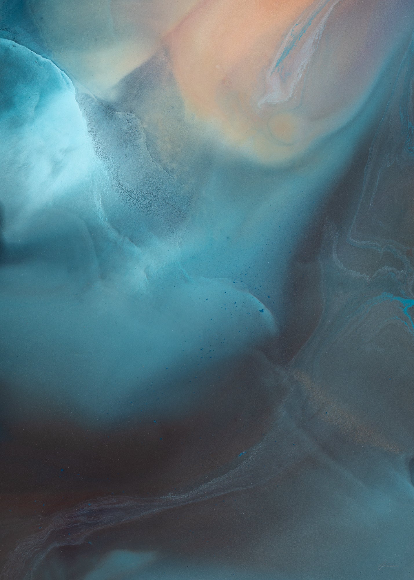 Dusk Over Water — Framed Canvas Print