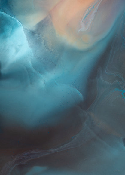 Dusk Over Water — Framed Canvas Print