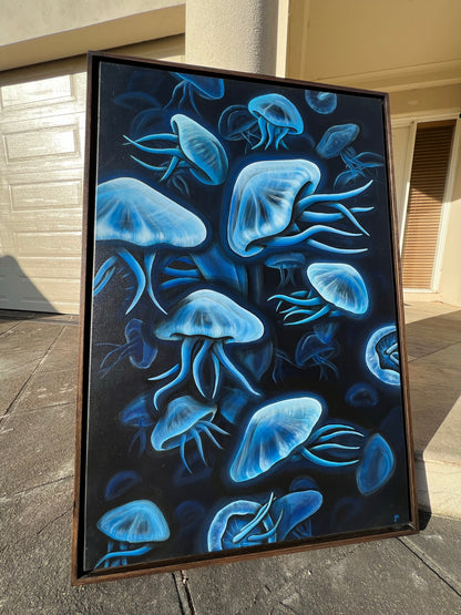 Jellyfish Luminous - Floating Frame Included