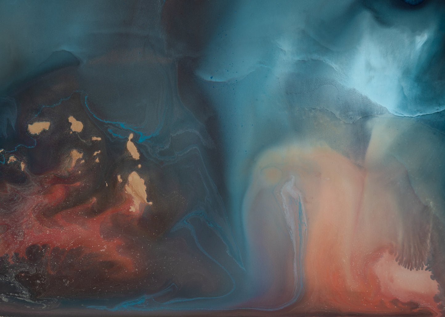 Luminal Drift  — Framed Canvas Print