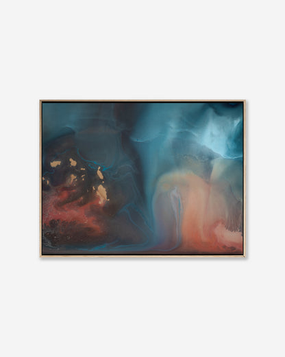 Luminal Drift  — Framed Canvas Print