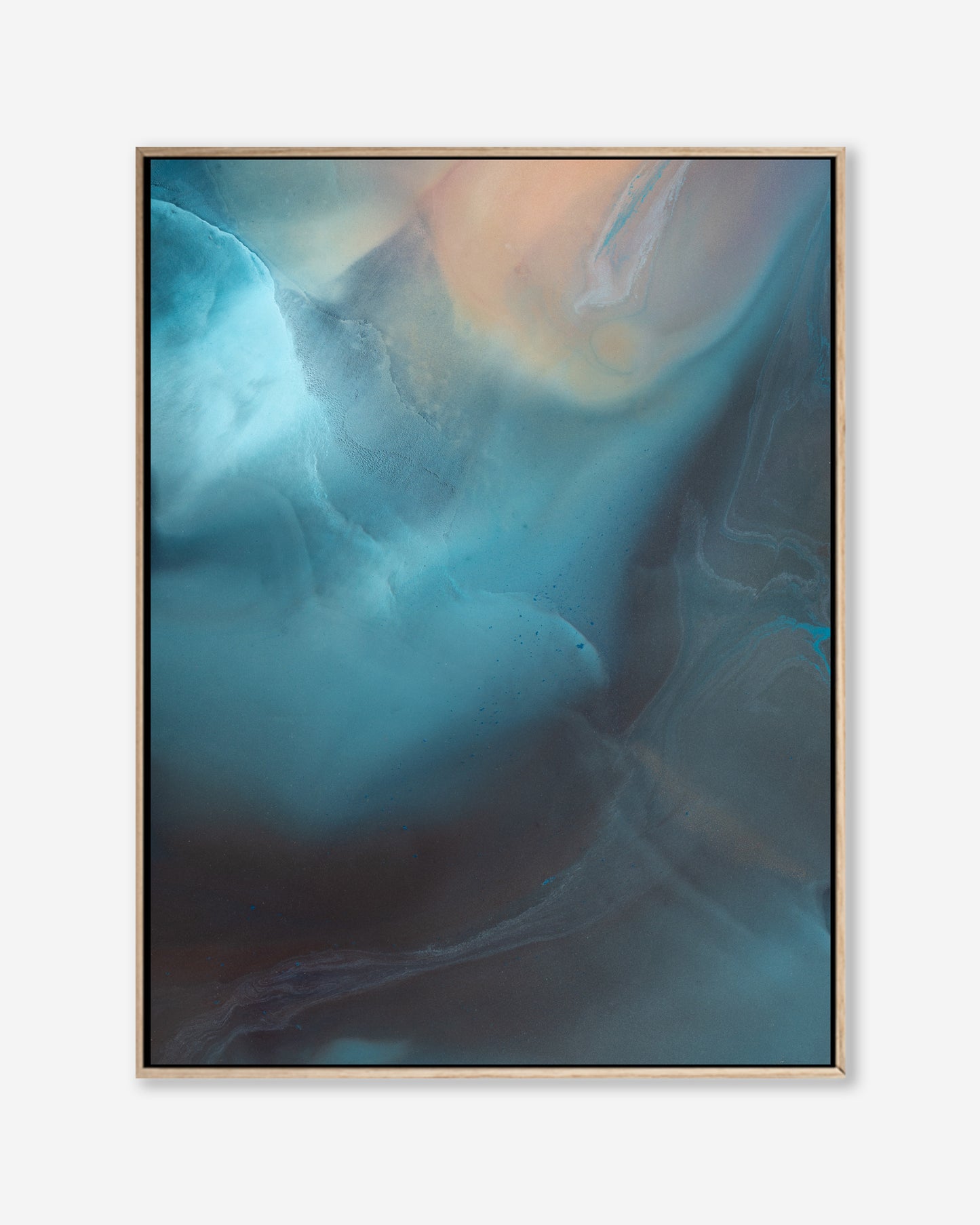 Dusk Over Water — Framed Canvas Print