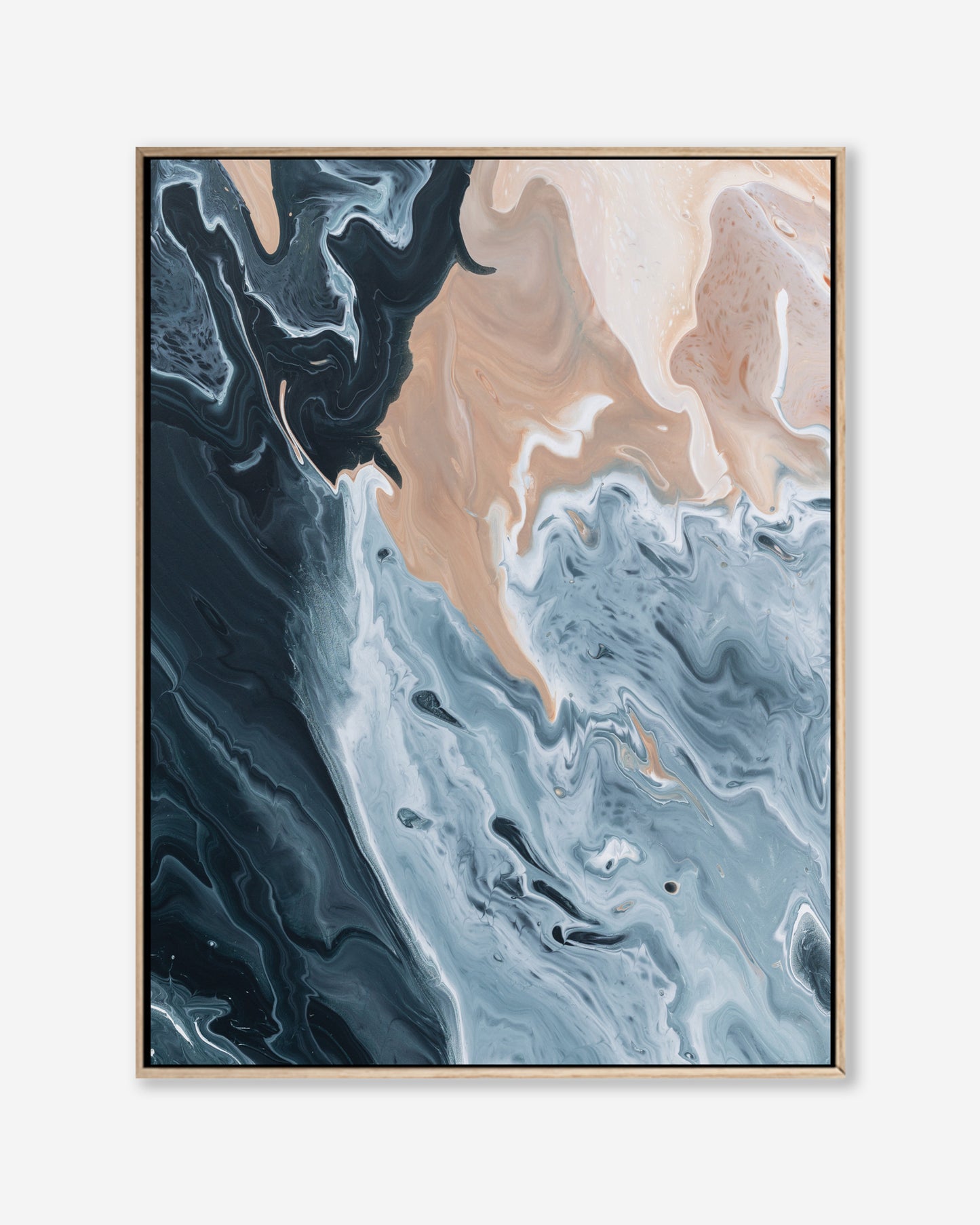 Tide and Terrain — Framed Canvas Print