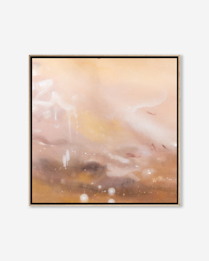 Desert Bloom — Square Framed Canvas Print