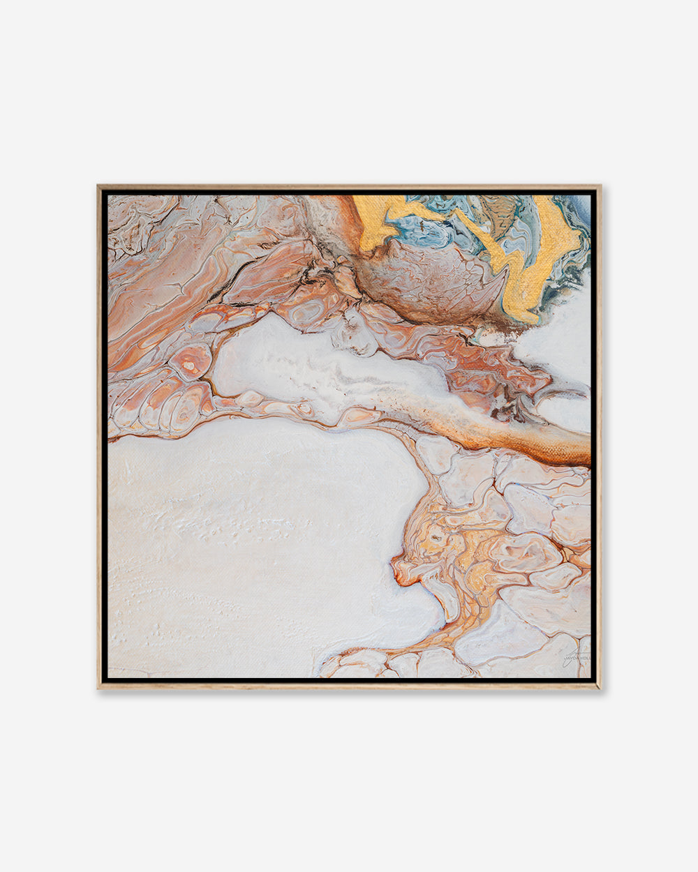 Opal Oasis — Square Framed Canvas Print