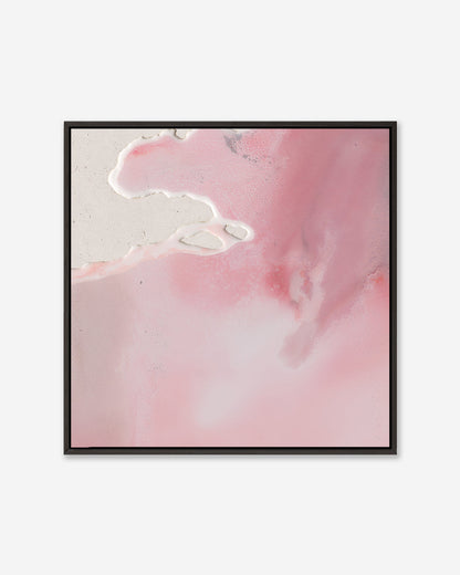 PINK SALT LAKE — Square Framed Canvas Print