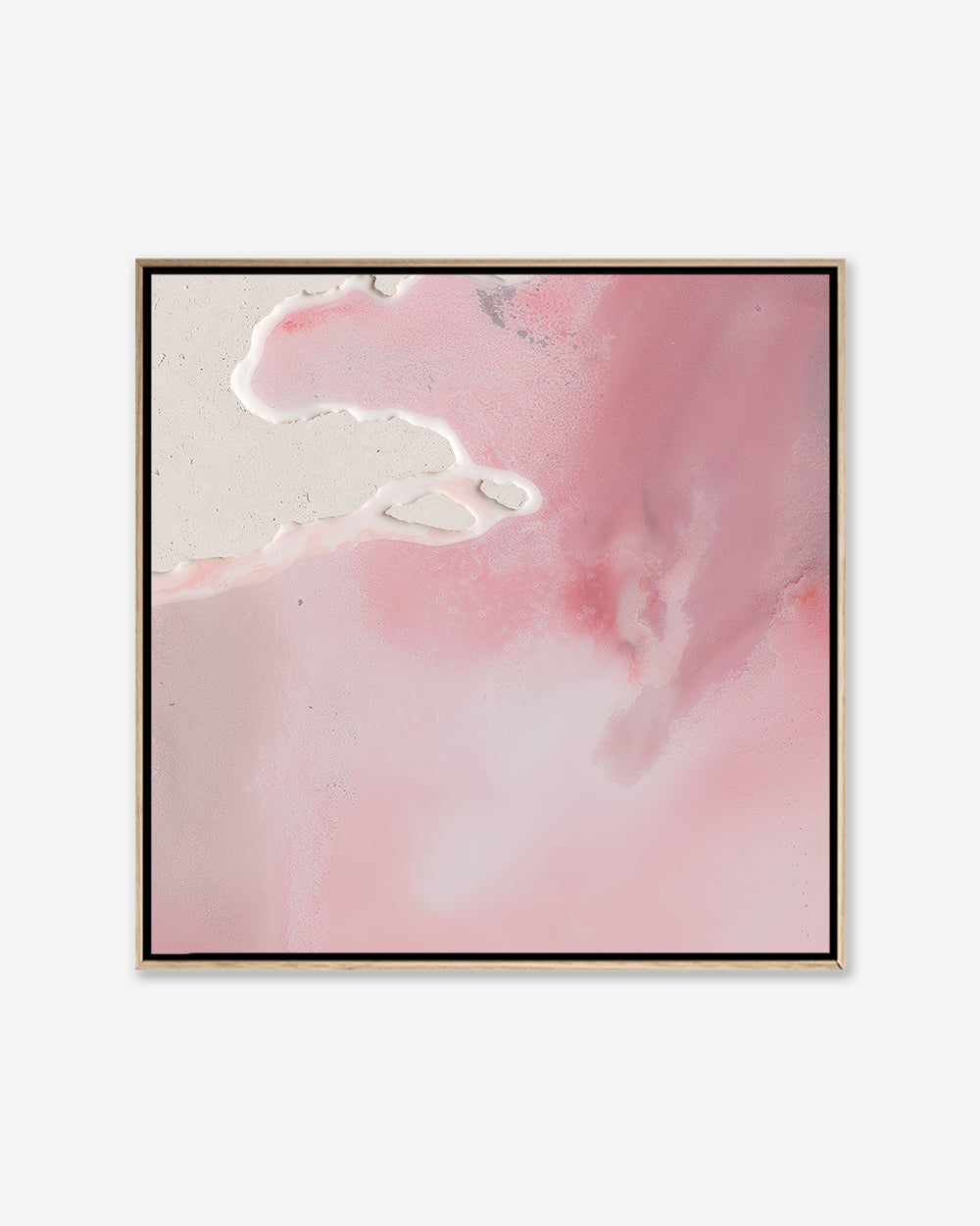 PINK SALT LAKE — Square Framed Canvas Print