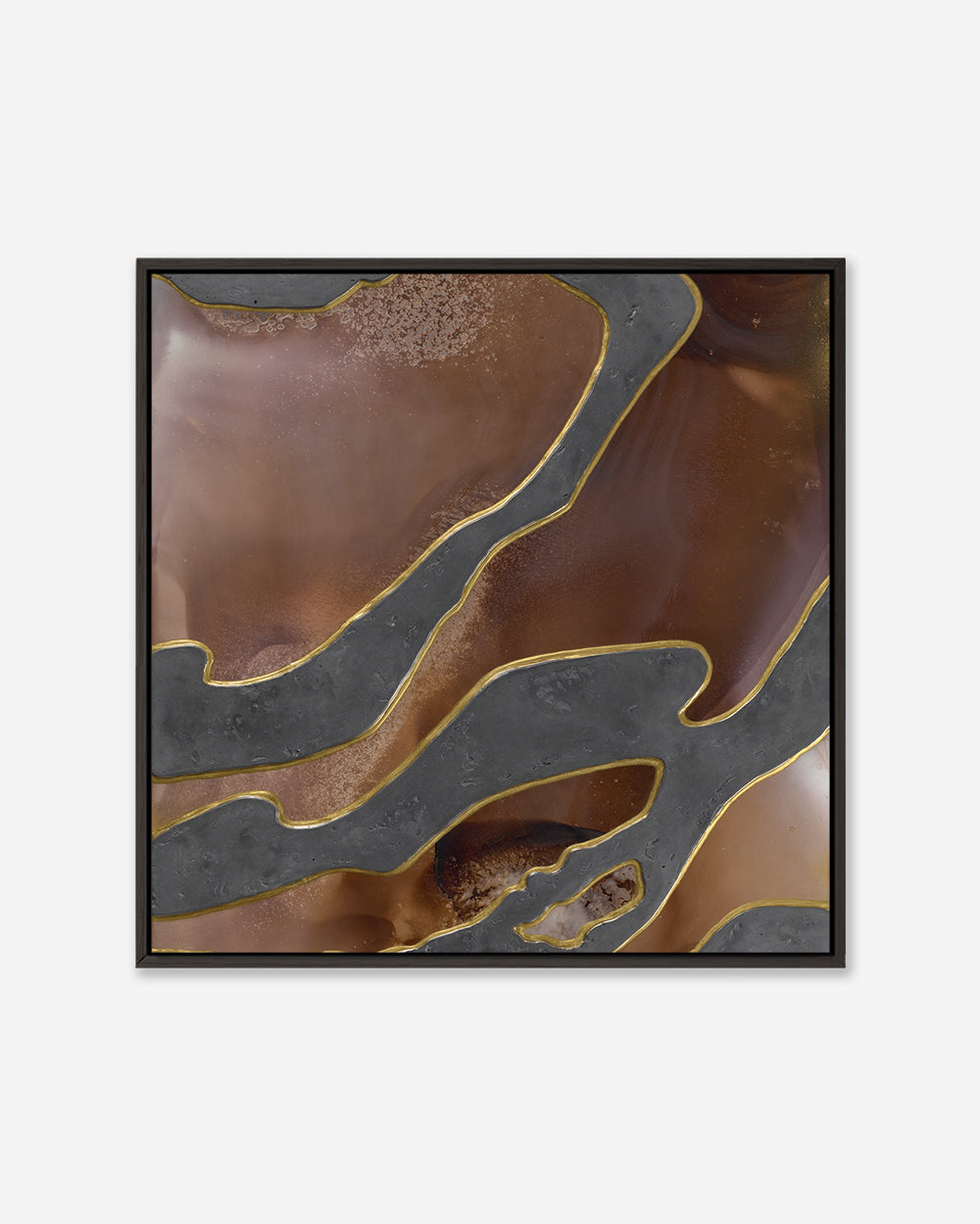 SEPIA — Square Framed Canvas Print