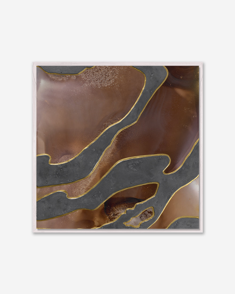 SEPIA — Square Framed Canvas Print