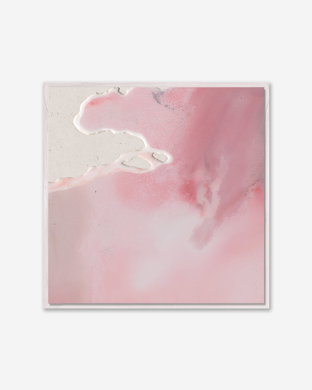 PINK SALT LAKE — Square Framed Canvas Print