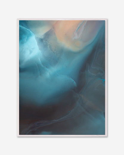 Dusk Over Water — Framed Canvas Print